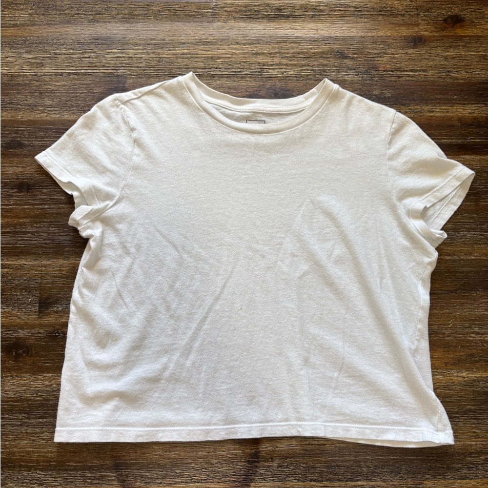 Classic White Women's Cropped Tee